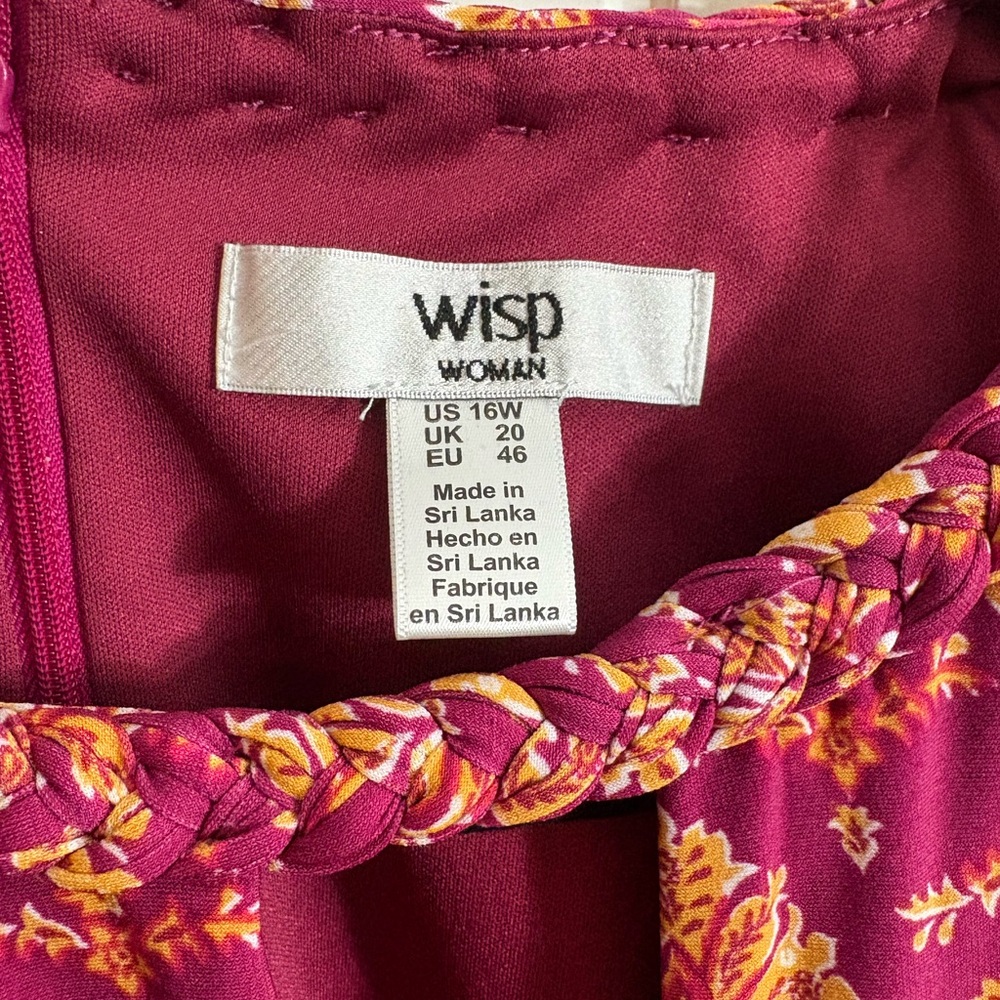 Cyndie Jersey Knee Length Wisp Dress - Size 16W - Great Condition - Picture 2 of 5